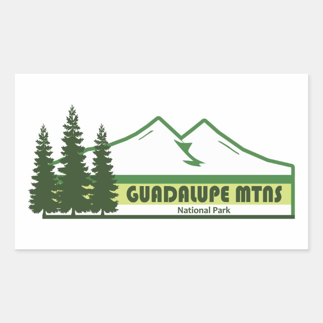 Sticker Rectangulaire Parc national des Montagnes de Guadalupe Grandes v (Devant)