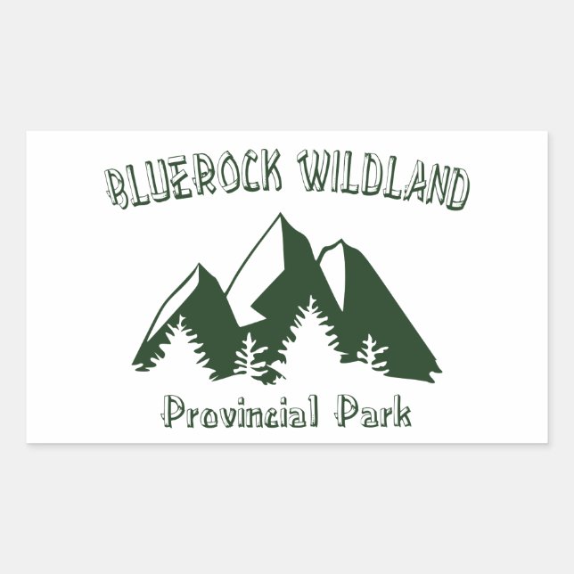 Sticker Rectangulaire Parc provincial Bluerock Wildland (Devant)