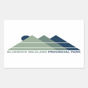 Sticker Rectangulaire Parc provincial Bluerock Wildland Mountain Sun