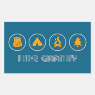 Sticker Rectangulaire Parc provincial de la randonnée Granby