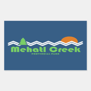 Sticker Rectangulaire Parc provincial Mehatl Creek Rétro