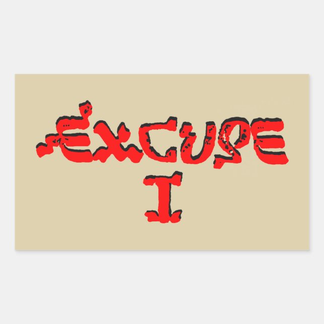 Sticker Rectangulaire Pardon (Devant)