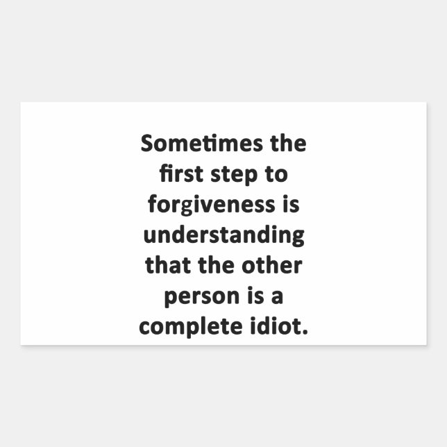 Sticker Rectangulaire Parfois la première étape (Devant)