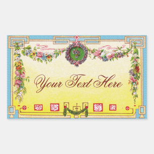 Sticker Rectangulaire Parfum français d'antiquité personnalisable