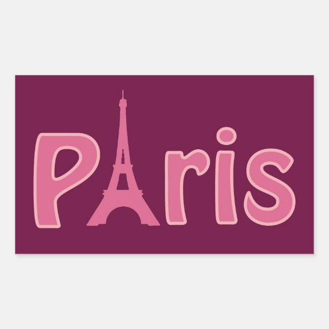 Sticker Rectangulaire Paris (Devant)