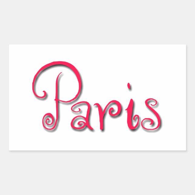 Sticker Rectangulaire Paris (Devant)