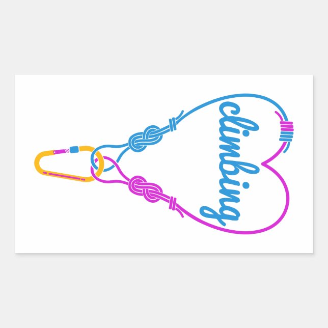 Sticker Rectangulaire Partenaires d'escalades pour Escalades de roches (Devant)