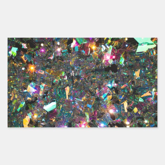 Sticker Rectangulaire Parti Confetti (Devant)
