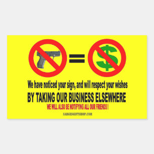 STICKER RECTANGULAIRE PAS D'ARMES, PAS DE MON