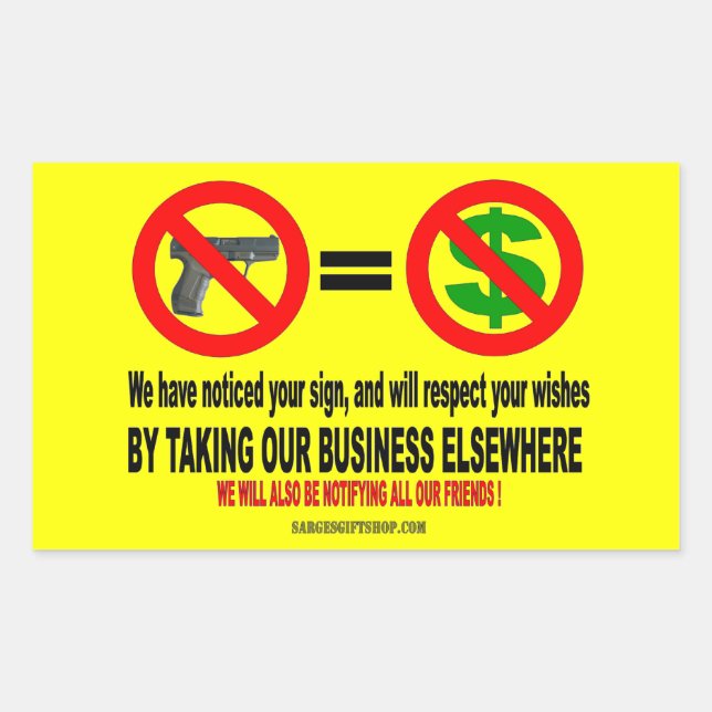 STICKER RECTANGULAIRE PAS D'ARMES, PAS DE MON (Devant)