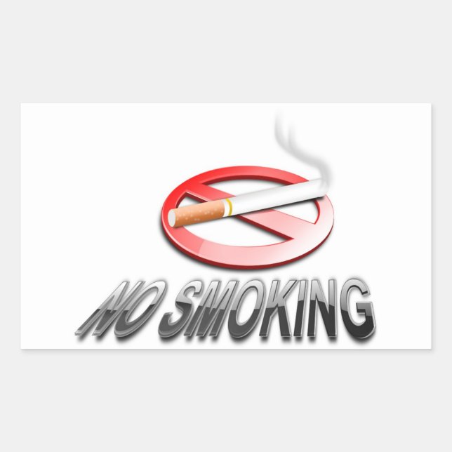 STICKER RECTANGULAIRE PAS DE FUMEUR (Devant)