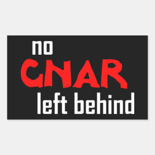 Sticker Rectangulaire Pas De Gnar Laissé Derrière