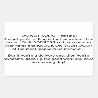 Sticker Rectangulaire pas de sollicitation