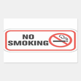 Sticker Rectangulaire Pas d'étiquette anti-tabac