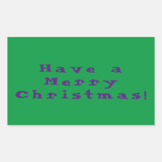 Sticker Rectangulaire Passez un Joyeux Noël ! Violet sur arrière - plan