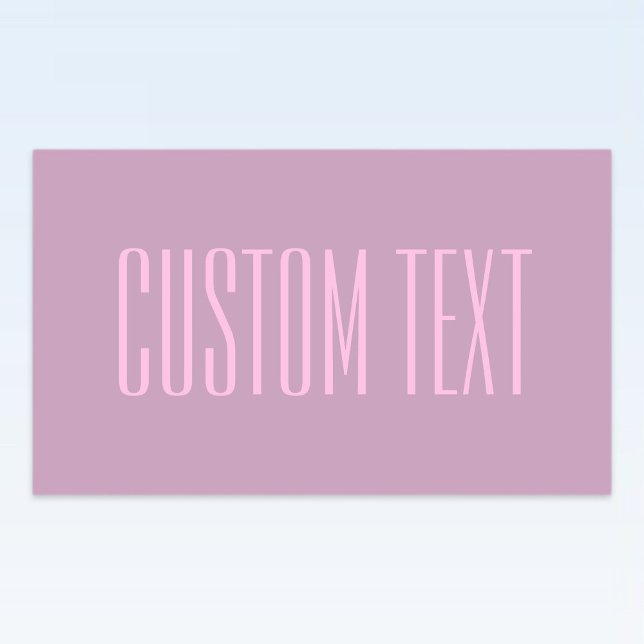 Sticker Rectangulaire Pastel Purple & Pink clair | Texte modifiable mode (Créateur téléchargé)