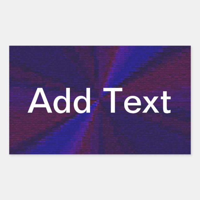 Sticker Rectangulaire Patchwork circulaire de dégradé bleu à pourpre (Devant)