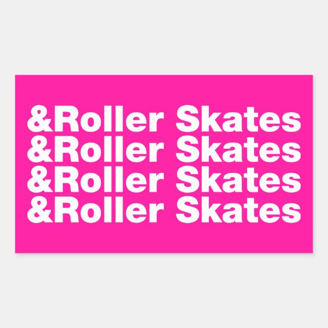 Sticker Rectangulaire & Patins à rouleaux (Devant)