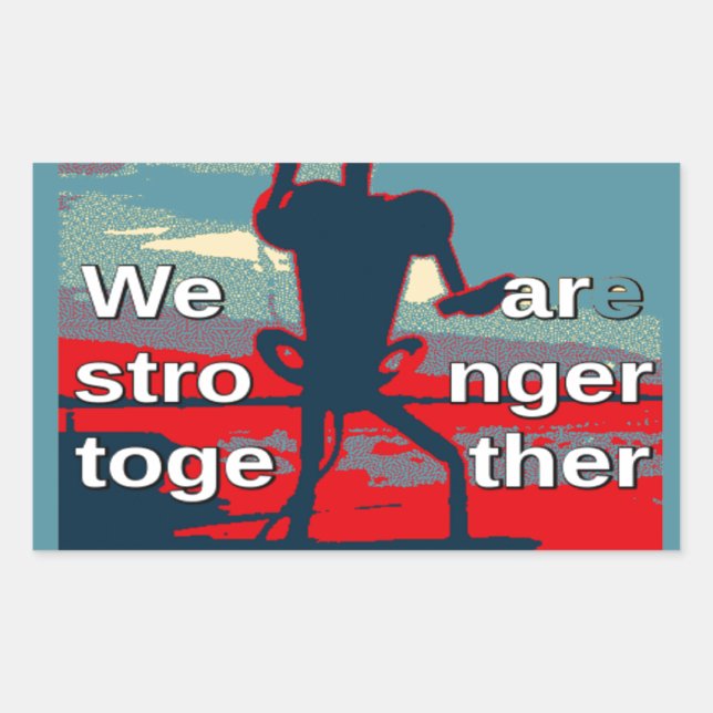 Sticker Rectangulaire Patriotic USA Hope Graphisme Art Design (Devant)