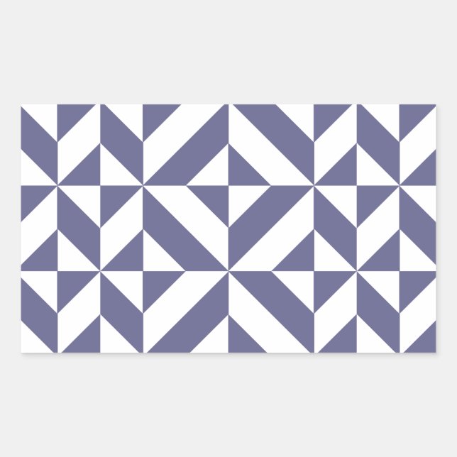 Sticker Rectangulaire Patters Midnight Blue Geometric Deco Cube (Devant)