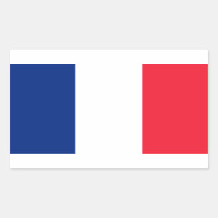 Sticker Rectangulaire Pavillon de la France Drapeau de la France