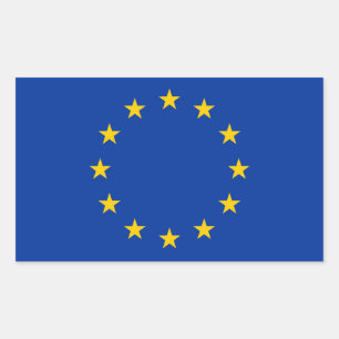 Sticker Rectangulaire pavillon de l'UE