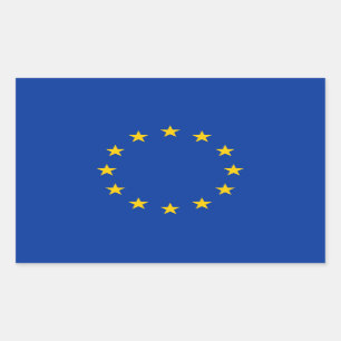 Sticker Rectangulaire pavillon de l'Union européenne