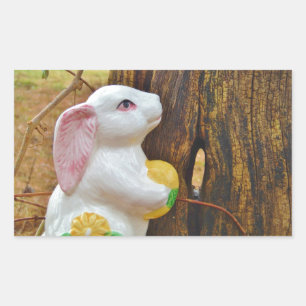Sticker Rectangulaire Pays Lapin de Pâques