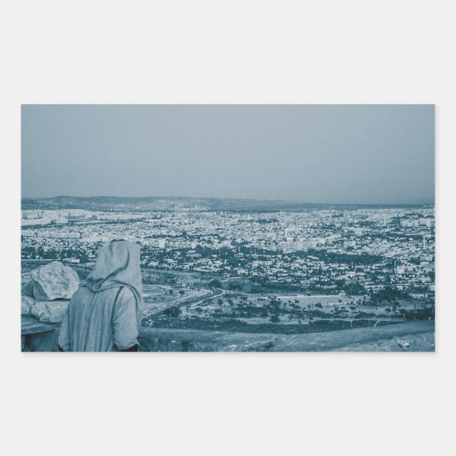 Sticker Rectangulaire Paysage d'Agadir (Devant)