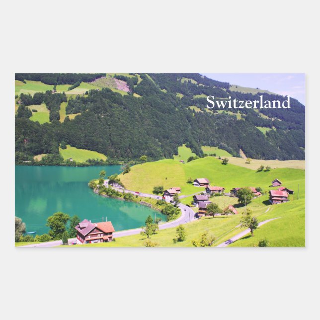 Sticker Rectangulaire Paysage suisse (Devant)