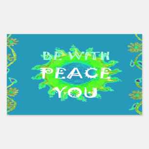 Sticker Rectangulaire Peace Be with You Art Print
