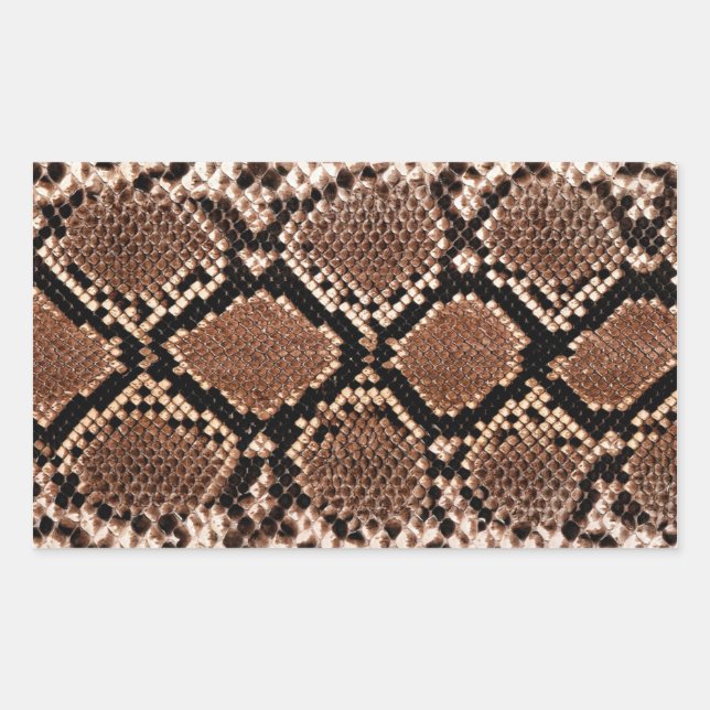 Sticker Rectangulaire Peau de serpent à crotale diamant (Devant)