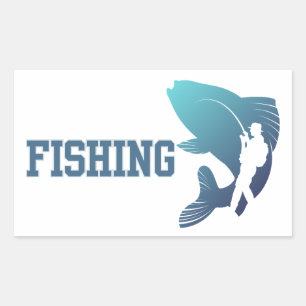 Sticker Rectangulaire Pêche