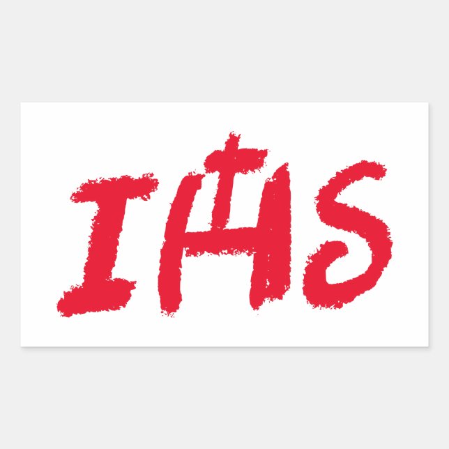 Sticker Rectangulaire Pegatina con monograma IHS (Devant)