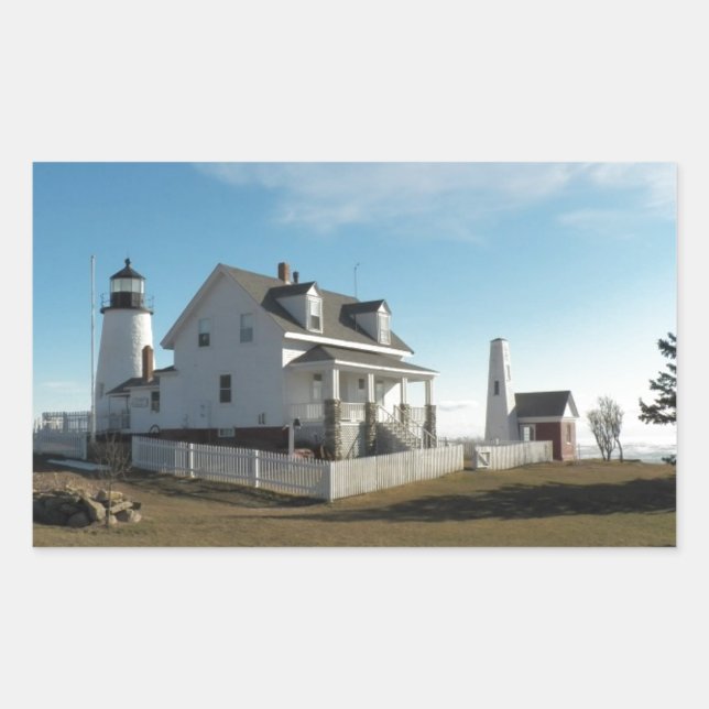 Sticker Rectangulaire Pemaquid point Lighthouse 11 (Devant)
