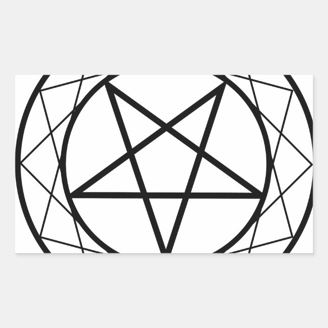 Sticker Rectangulaire Pentacle (Devant)