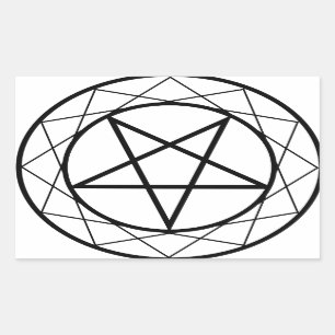 Sticker Rectangulaire Pentagramme