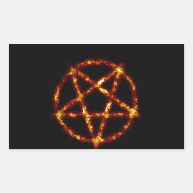 Sticker Rectangulaire pentagramme (Devant)