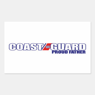 Sticker Rectangulaire Père de la Garde côtière fier