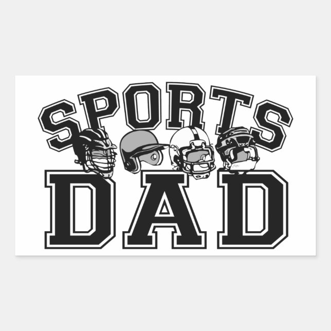 Sticker Rectangulaire Père du sport (Devant)