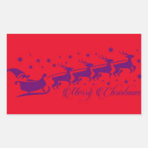 Sticker Rectangulaire Père Noël