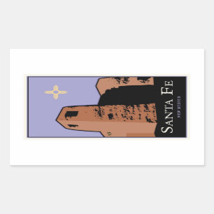 Sticker Rectangulaire Père Noël Fe