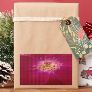 Sticker Rectangulaire Perfection pétale : À damiers Rose Art Motif pétal