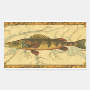 Sticker Rectangulaire Perle jaune sur la carte