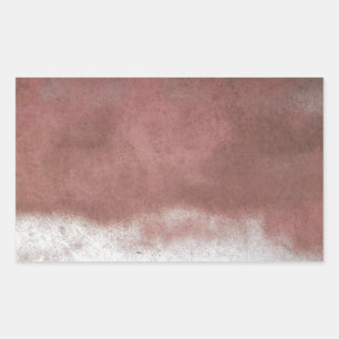 Sticker Rectangulaire personnalisé de luxe rose et blanc