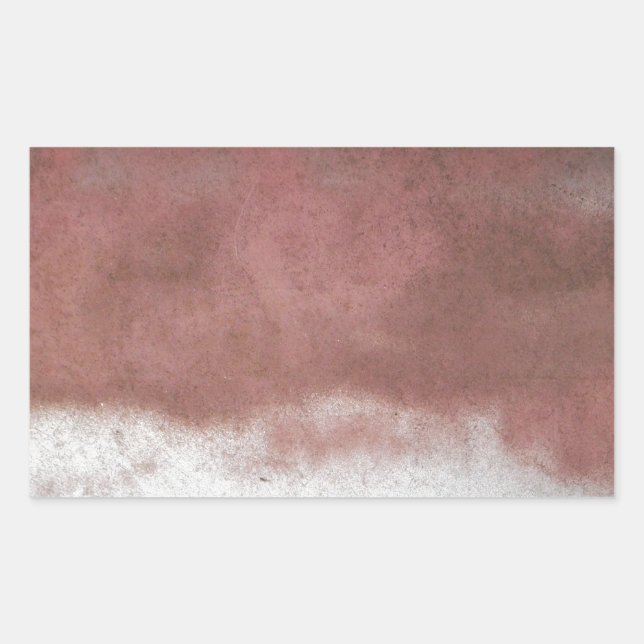 Sticker Rectangulaire personnalisé de luxe rose et blanc (Devant)