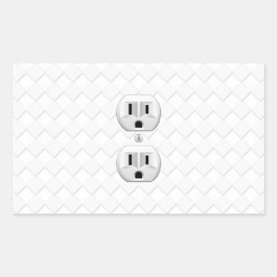 Sticker Rectangulaire Personnaliser d'amusement de la prise de courant é