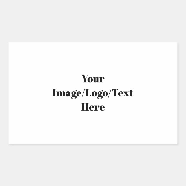 Sticker Rectangulaire Personnaliser ou Customiser (Devant)