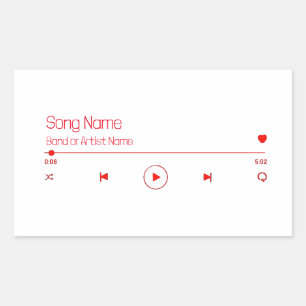 Sticker Rectangulaire Personnalisez votre musique préférée