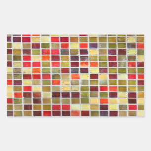 Sticker Rectangulaire Petit Arrière - plan coloré